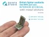 Quinta Studio QR+32047 British Fighter Seatbelts (late WWII, post-war) (with metal buckles) (All kits) 1/32